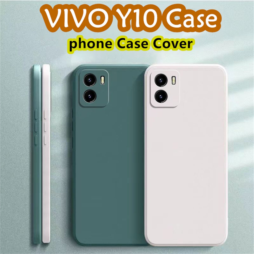 For VIVO Y10 Cover Drop and wear resistant Silicone Full Case Classic Simple Solid Color Phone Case Cover