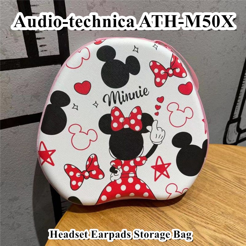 For Audio-technica ATH-M50X Headphone Case Cartoon Creative Patterns Headset Earpads Storage Bag Casing Box