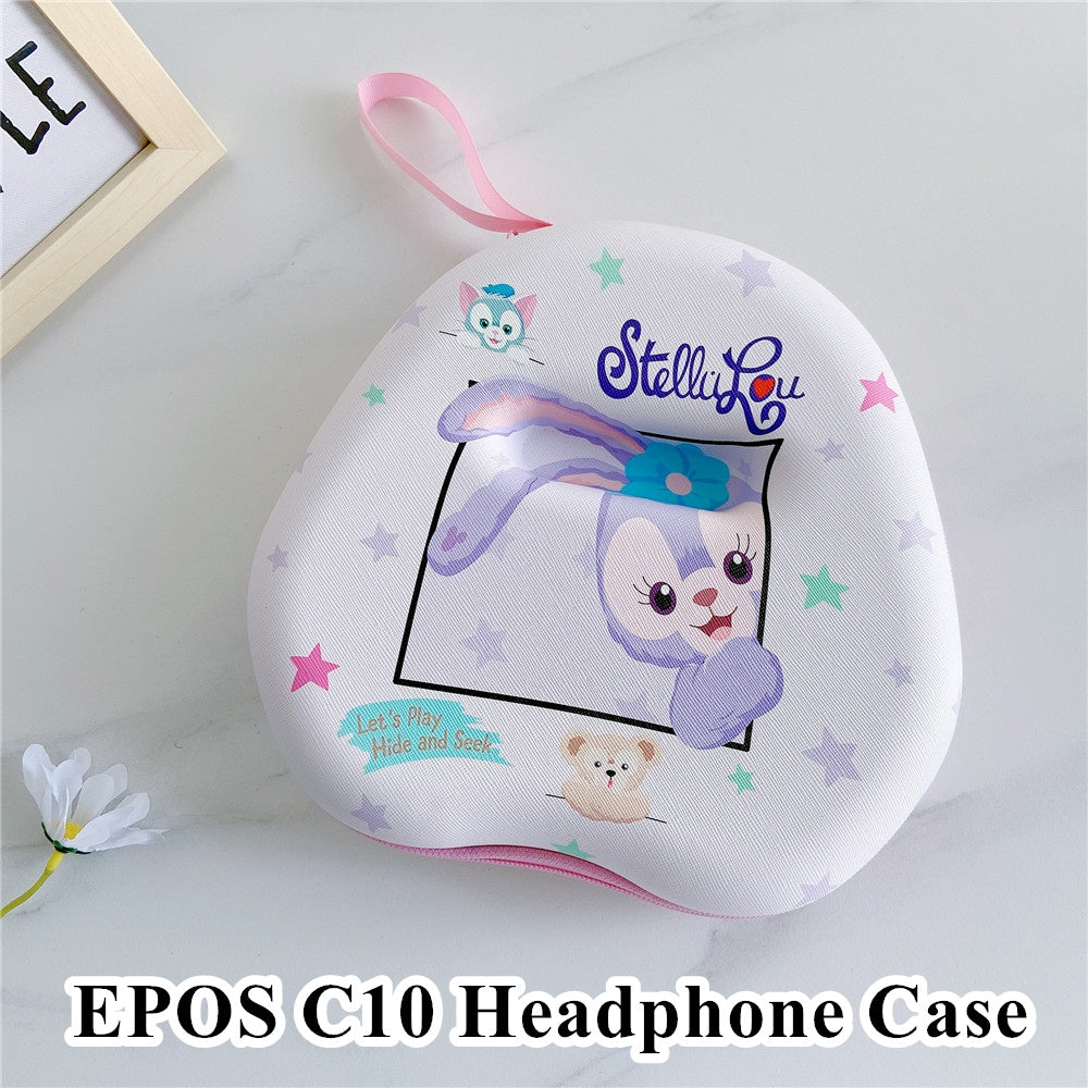 For EPOS C10 Headphone Case Cartoon Creative Patterns Headset Earpads Storage Bag Casing Box