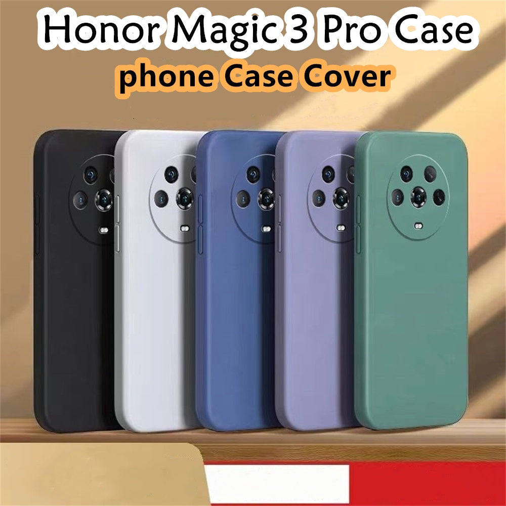 For Honor Magic 3 Pro Cover Drop and wear resistant Silicone Full Case Classic Simple Solid Color Phone Case Cover
