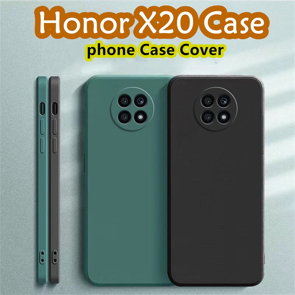 For Honor X20 Cover Drop and wear resistant Silicone Full Case Classic Simple Solid Color Phone Case Cover