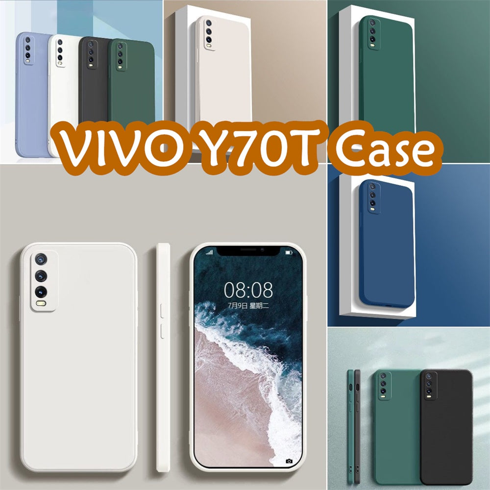 For VIVO Y70T Cover Drop and wear resistant Silicone Full Case Classic Simple Solid Color Phone Case Cover