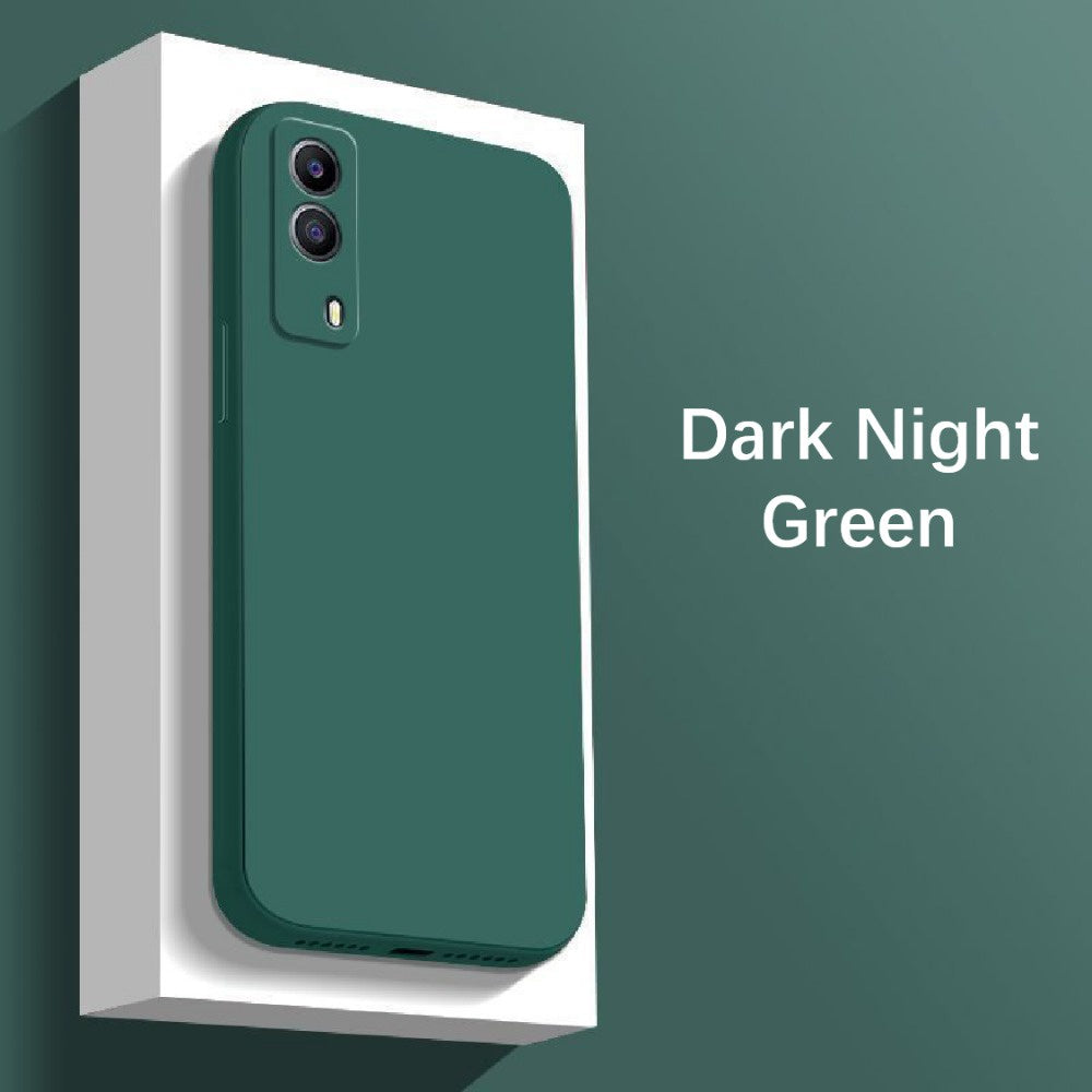 For VIVO Y53S Cover Drop and wear resistant Silicone Full Case Classic Simple Solid Color Phone Case Cover
