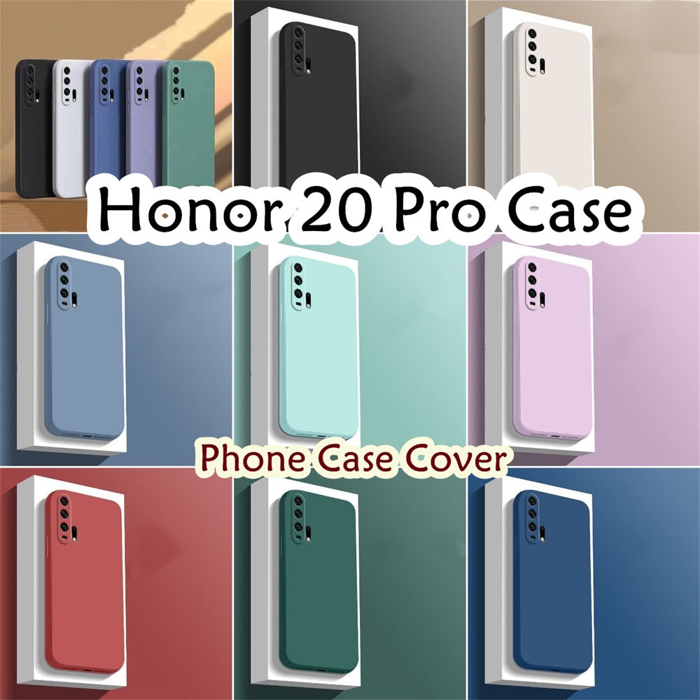 For Honor 20 Pro Cover Drop and wear resistant Silicone Full Case Classic Simple Solid Color Phone Case Cover