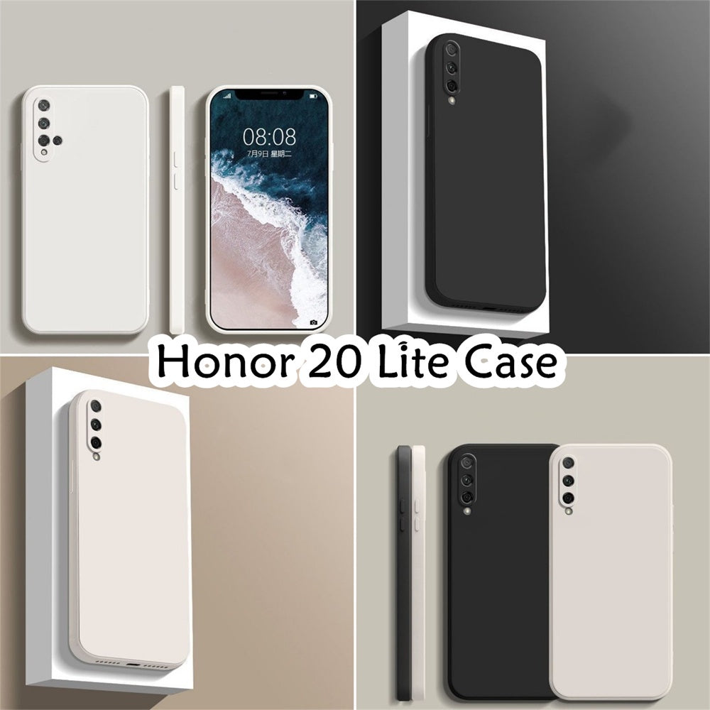 For Honor 20 Lite Cover Drop and wear resistant Silicone Full Case Classic Simple Solid Color Phone Case Cover