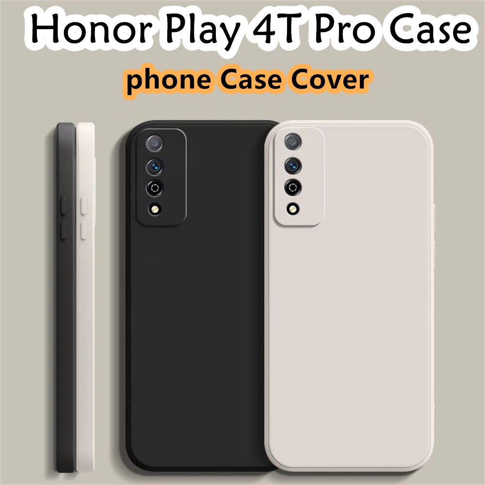 For Honor Play 4T Pro Cover Drop and wear resistant Silicone Full Case Classic Simple Solid Color Phone Case Cover