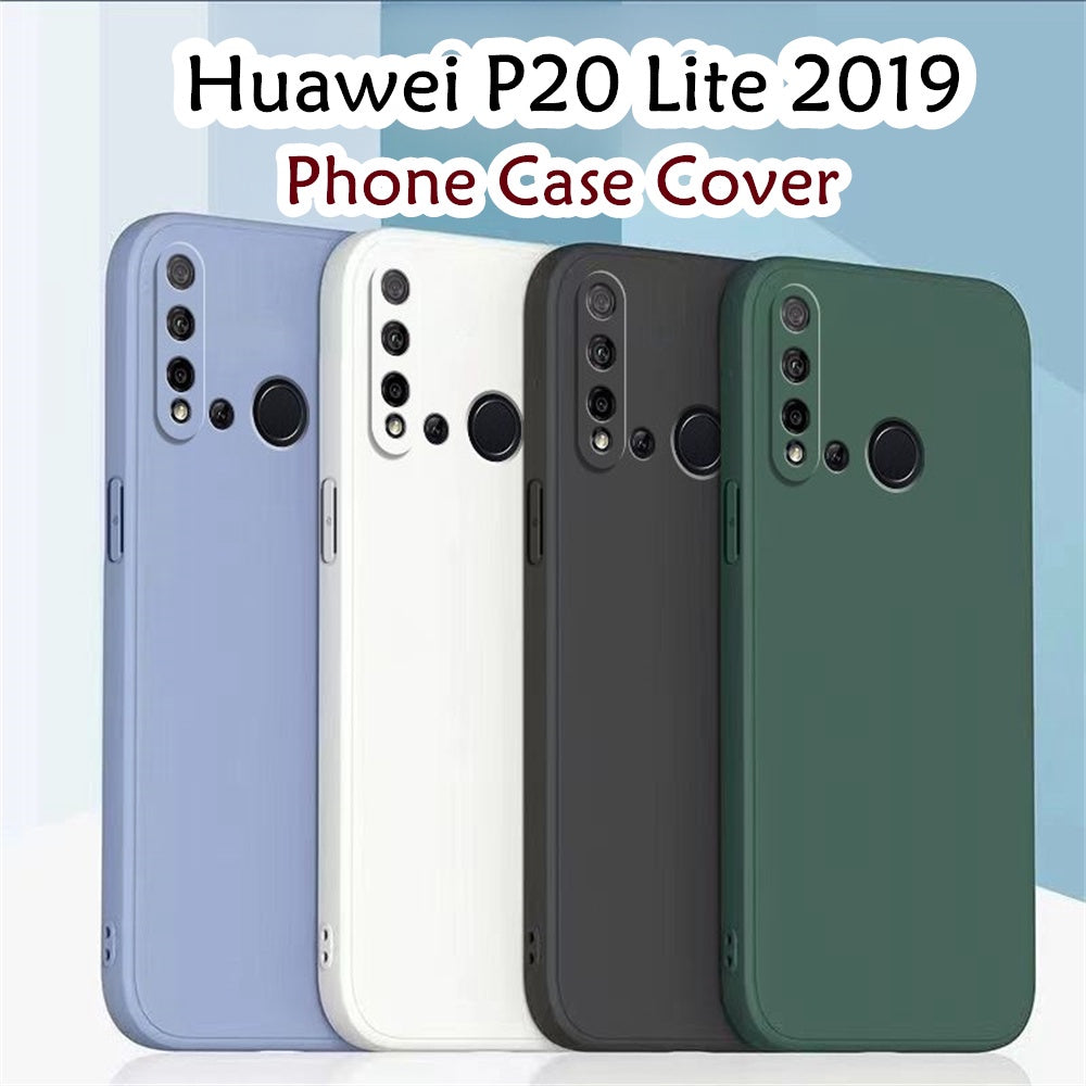 For Huawei P20 Lite 2019 Cover Drop and wear resistant Silicone Full Case Classic Simple Solid Color Phone Case Cover