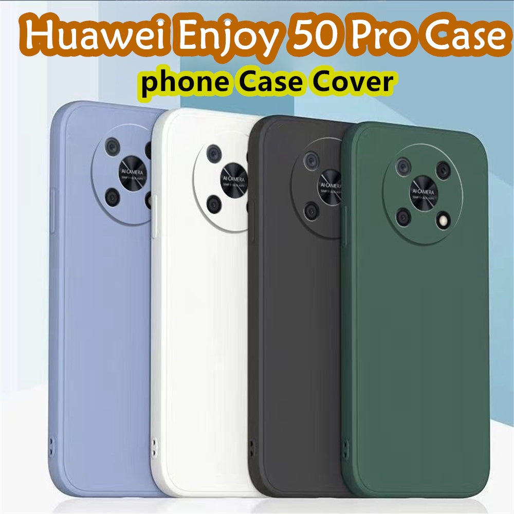 For Huawei Enjoy 50 Pro Cover Drop and wear resistant Silicone Full Case Classic Simple Solid Color Phone Case Cover