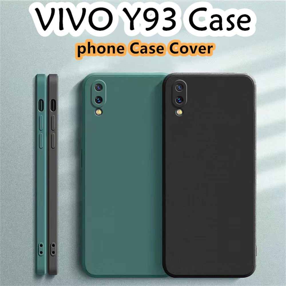 For VIVO Y93 Cover Drop and wear resistant Silicone Full Case Classic Simple Solid Color Phone Case Cover