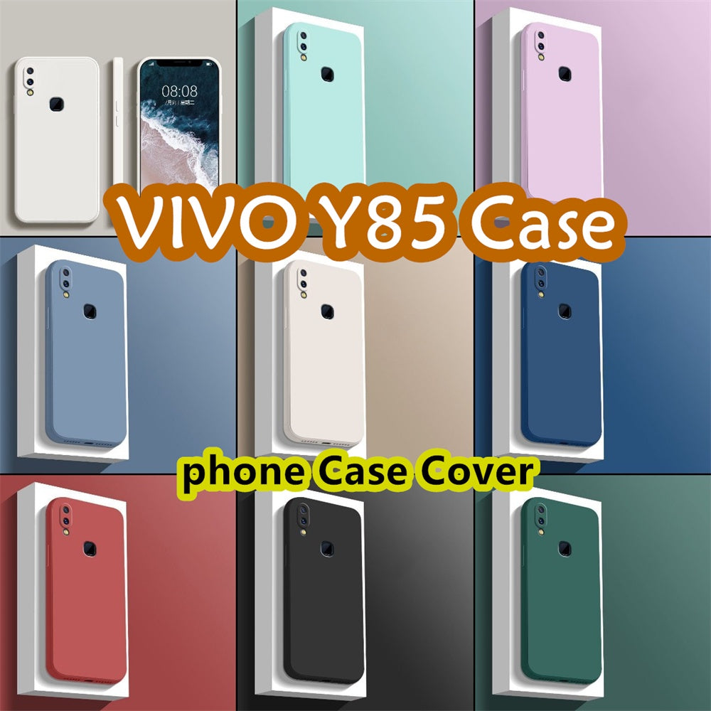 For VIVO Y85 Cover Drop and wear resistant Silicone Full Case Classic Simple Solid Color Phone Case Cover