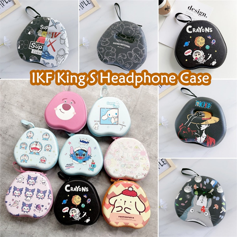 For IKF King S Headphone Case Cartoon Creative Patterns Headset Earpads Storage Bag Casing Box