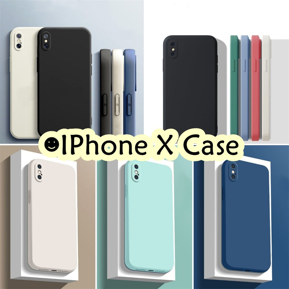 For IPhone X Cover Drop and wear resistant Silicone Full Case Classic Simple Solid Color Phone Case Cover