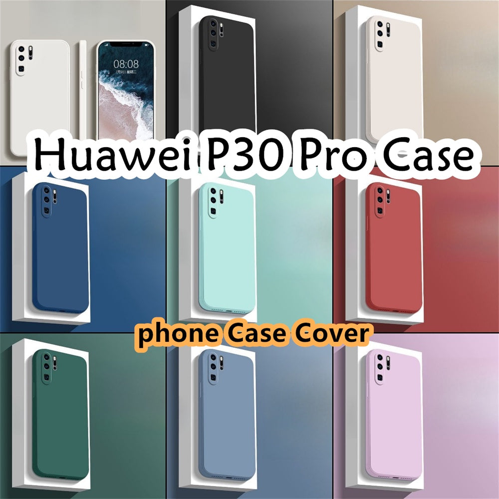 For Huawei P30 Pro Cover Drop and wear resistant Silicone Full Case Classic Simple Solid Color Phone Case Cover