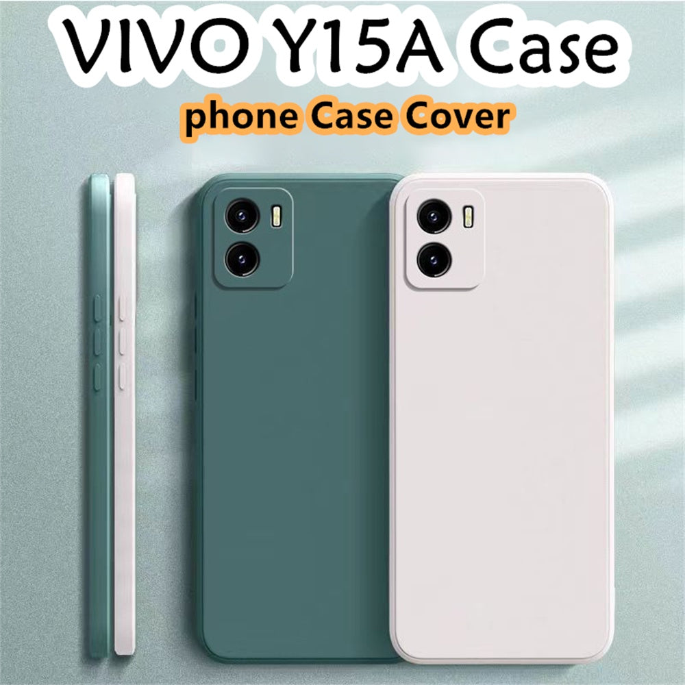 For VIVO Y15A Cover Drop and wear resistant Silicone Full Case Classic Simple Solid Color Phone Case Cover