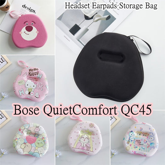 For Bose QuietComfort QC45 Headphone Case Cartoon Creative Patterns Headset Earpads Storage Bag Casing Box