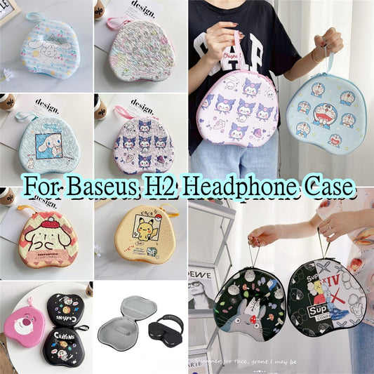 For Baseus H2 Headphone Case Cartoon Creative Patterns Headset Earpads Storage Bag Casing Box
