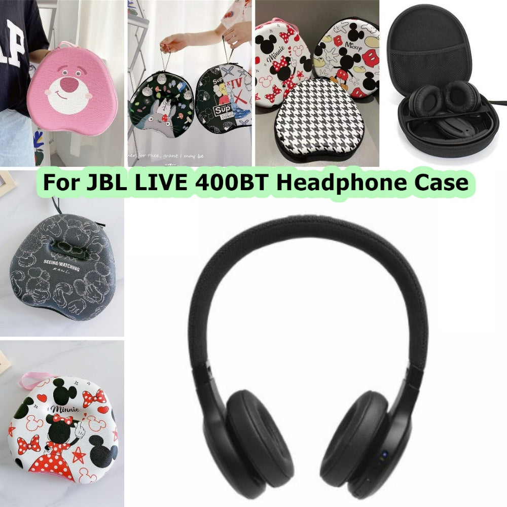 For JBL LIVE 400BT Headphone Case Cartoon Creative Patterns Headset Earpads Storage Bag Casing Box