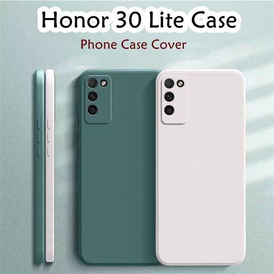 For Honor 30 Lite Cover Drop and wear resistant Silicone Full Case Classic Simple Solid Color Phone Case Cover