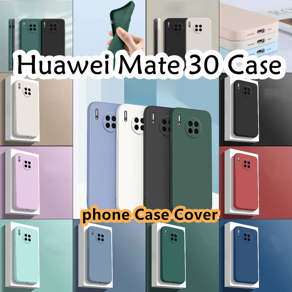 For Huawei Mate 30 Cover Drop and wear resistant Silicone Full Case Classic Simple Solid Color Phone Case Cover