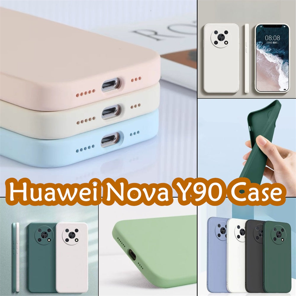 For Huawei Nova Y90 Cover Drop and wear resistant Silicone Full Case Classic Simple Solid Color Phone Case Cover