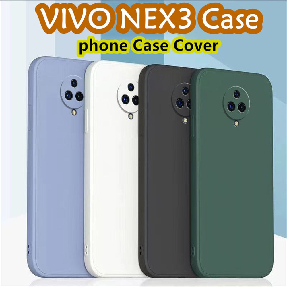 For VIVO NEX3 Cover Drop and wear resistant Silicone Full Case Classic Simple Solid Color Phone Case Cover