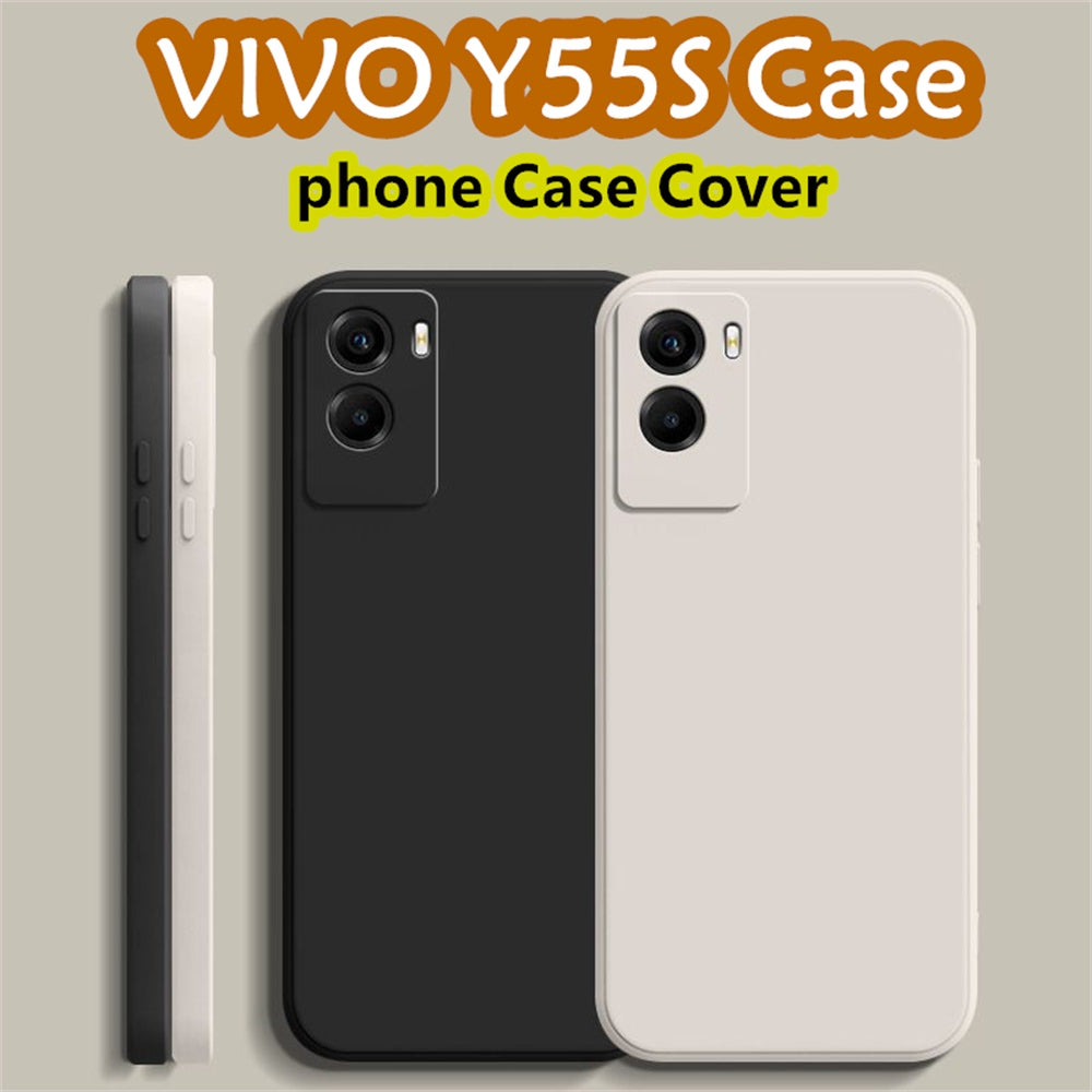 For VIVO Y55S Cover Drop and wear resistant Silicone Full Case Classic Simple Solid Color Phone Case Cover