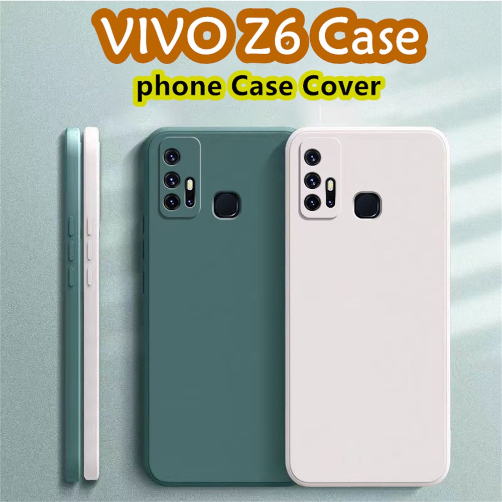 For VIVO Z6 Cover Drop and wear resistant Silicone Full Case Classic Simple Solid Color Phone Case Cover