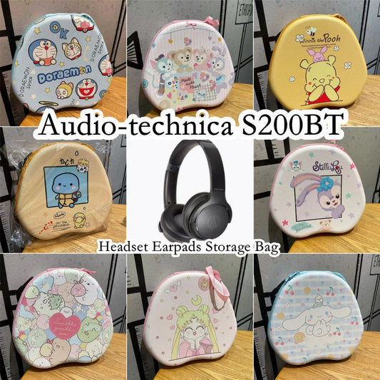 For Audio-technica S200BT Headphone Case Cartoon Creative Patterns Headset Earpads Storage Bag Casing Box