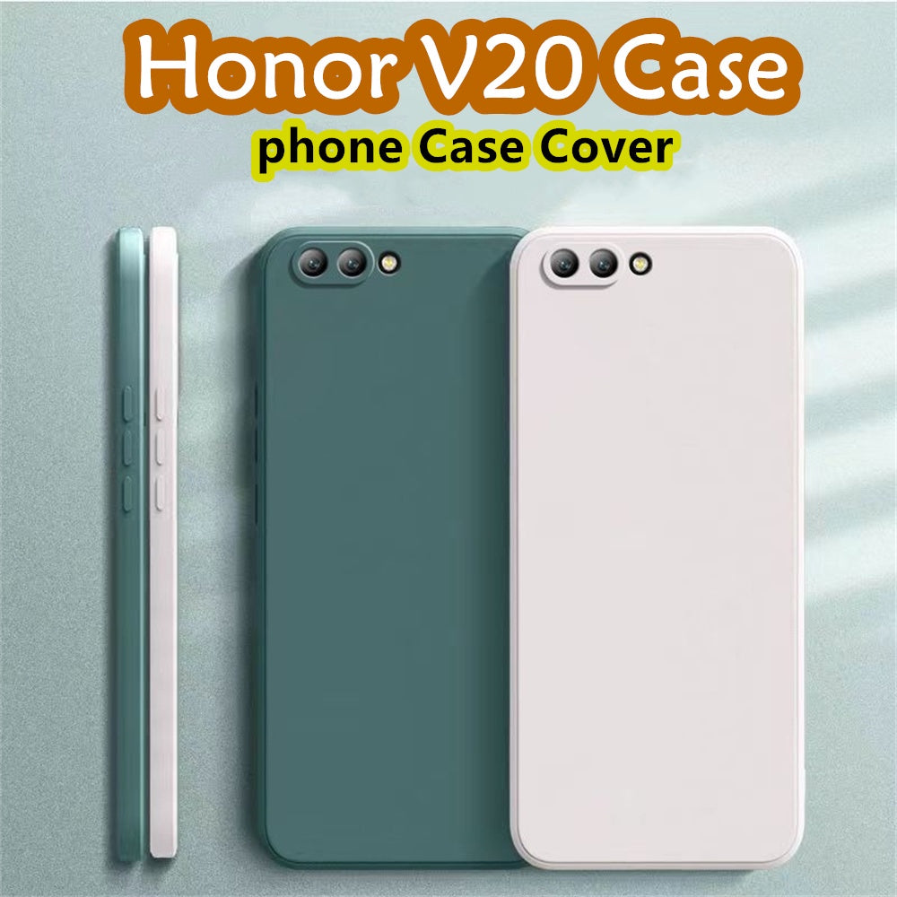 For Honor V20 Cover Drop and wear resistant Silicone Full Case Classic Simple Solid Color Phone Case Cover