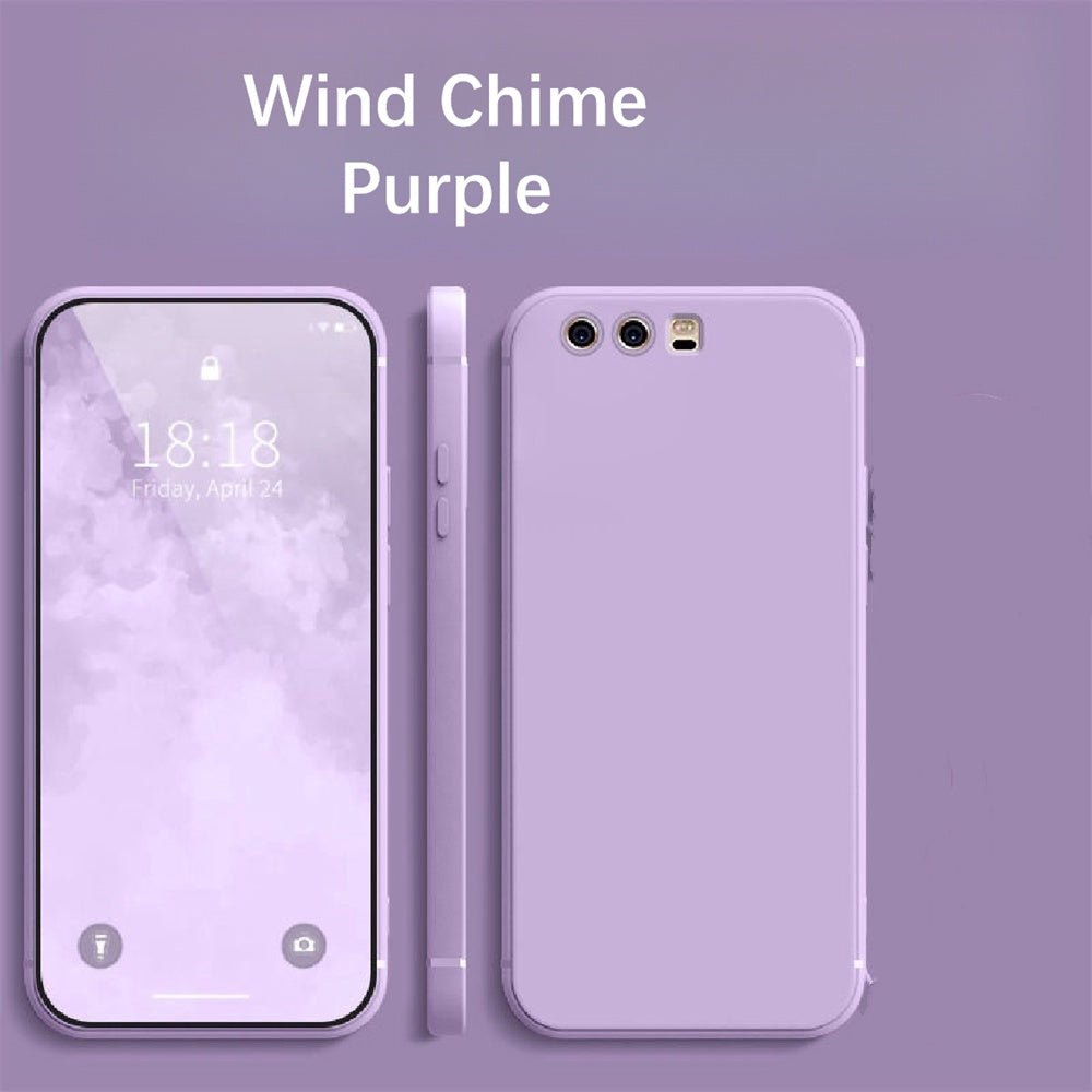 For Huawei P10 Plus Cover Drop and wear resistant Silicone Full Case Classic Simple Solid Color Phone Case Cover