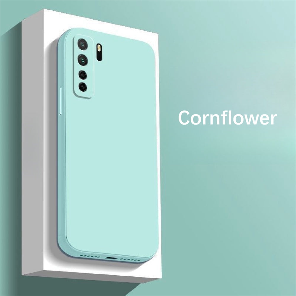 For Huawei Nova 7 SE Cover Drop and wear resistant Silicone Full Case Classic Simple Solid Color Phone Case Cover