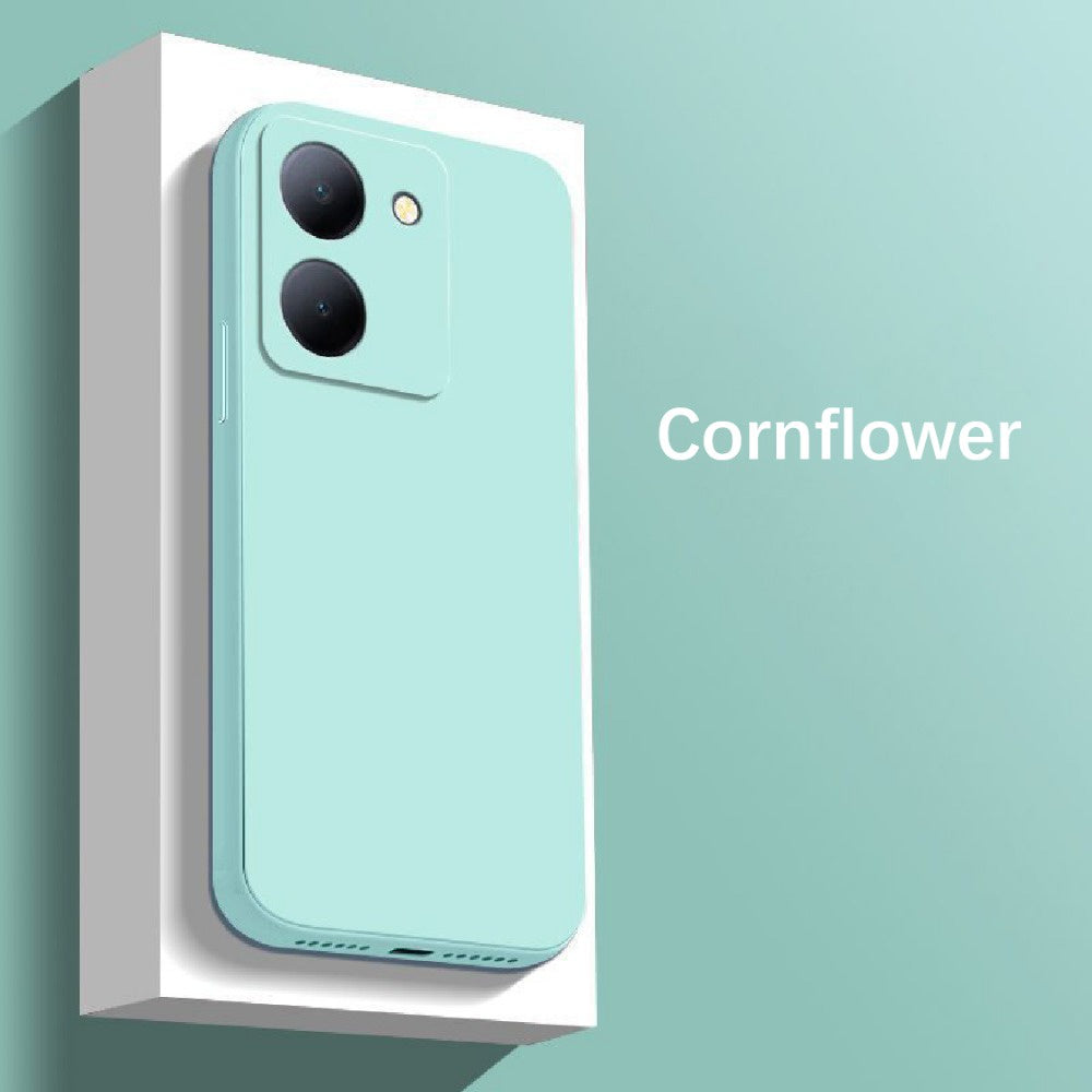 For VIVO Y36 4G Cover Drop and wear resistant Silicone Full Case Classic Simple Solid Color Phone Case Cover