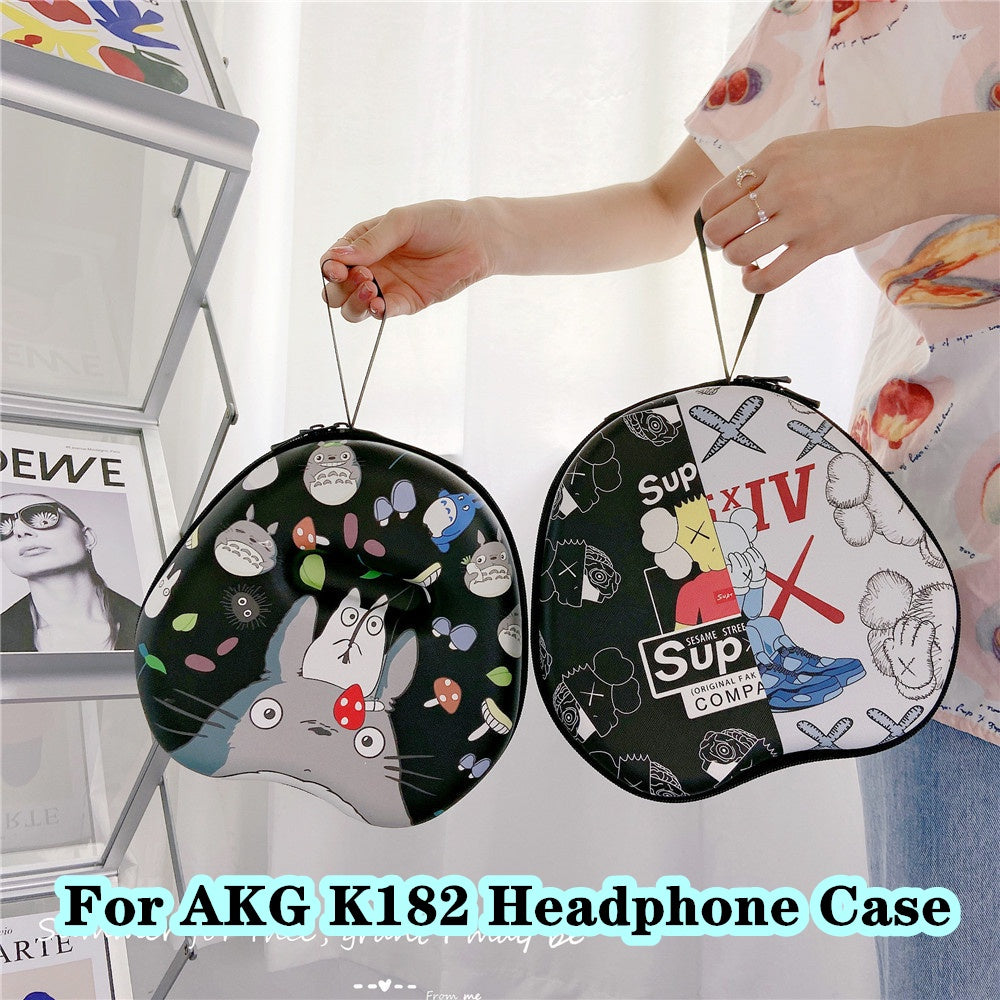 For AKG K182 Headphone Case Cartoon Creative Patterns Headset Earpads Storage Bag Casing Box