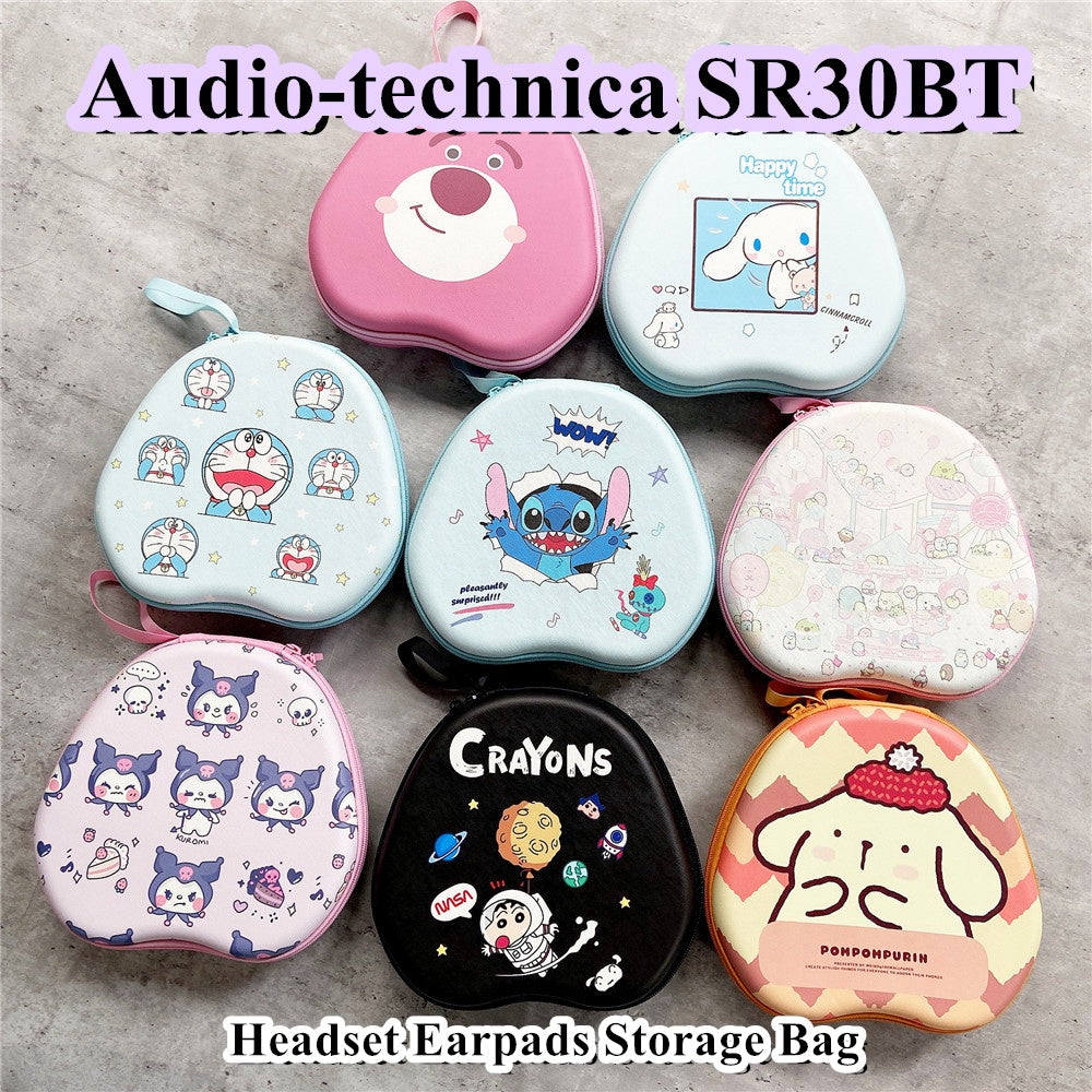 For Audio-technica SR30BT Headphone Case Cartoon Creative Patterns Headset Earpads Storage Bag Casing Box