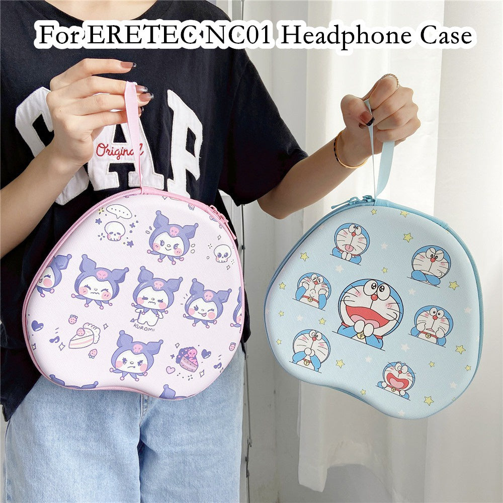 For ERETEC NC01 Headphone Case Cartoon Creative Patterns Headset Earpads Storage Bag Casing Box