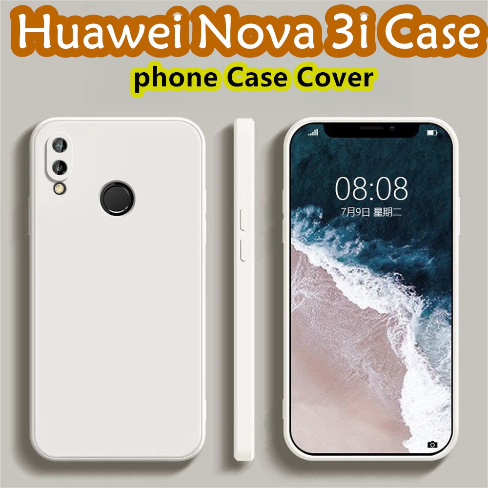 For Huawei Nova 3i Cover Drop and wear resistant Silicone Full Case Classic Simple Solid Color Phone Case Cover