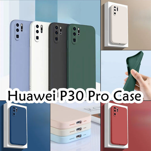 For Huawei P30 Pro Cover Drop and wear resistant Silicone Full Case Classic Simple Solid Color Phone Case Cover