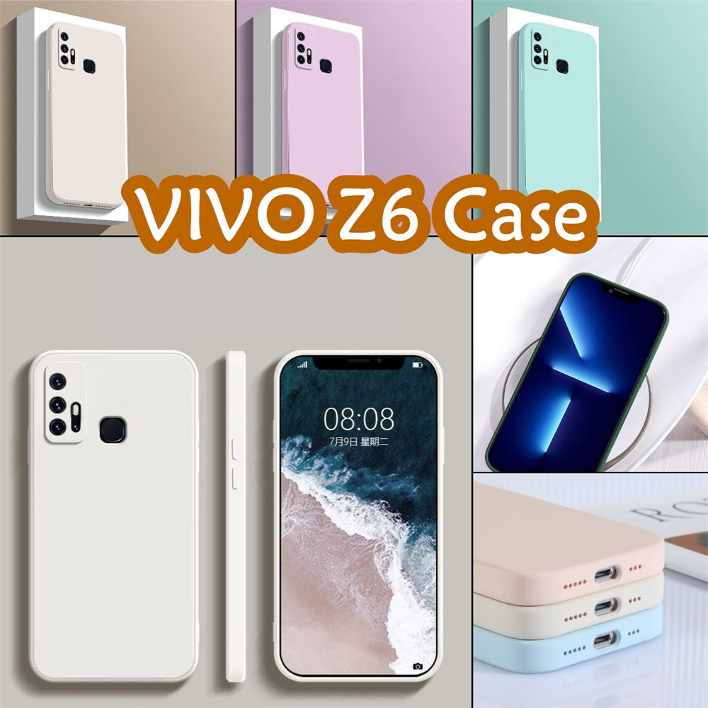 For VIVO Z6 Cover Drop and wear resistant Silicone Full Case Classic Simple Solid Color Phone Case Cover