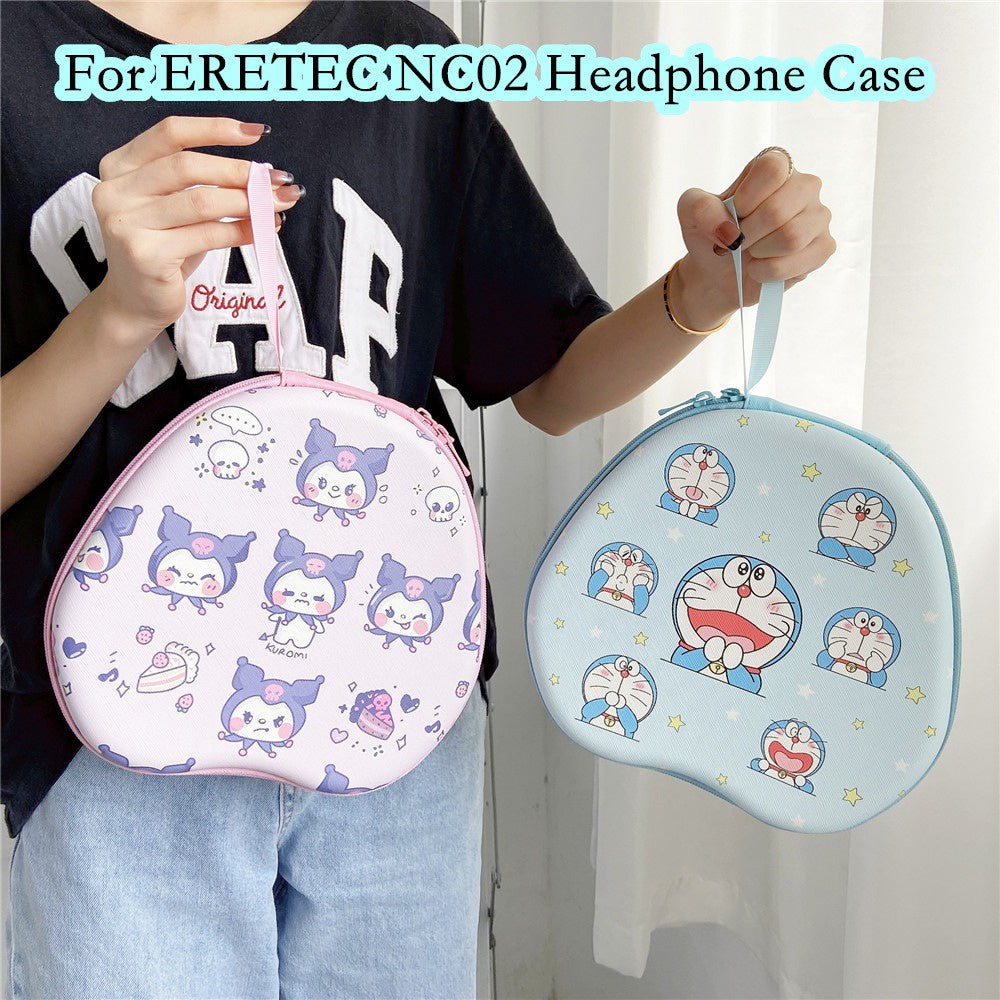 For ERETEC NC02 Headphone Case Cartoon Creative Patterns Headset Earpads Storage Bag Casing Box