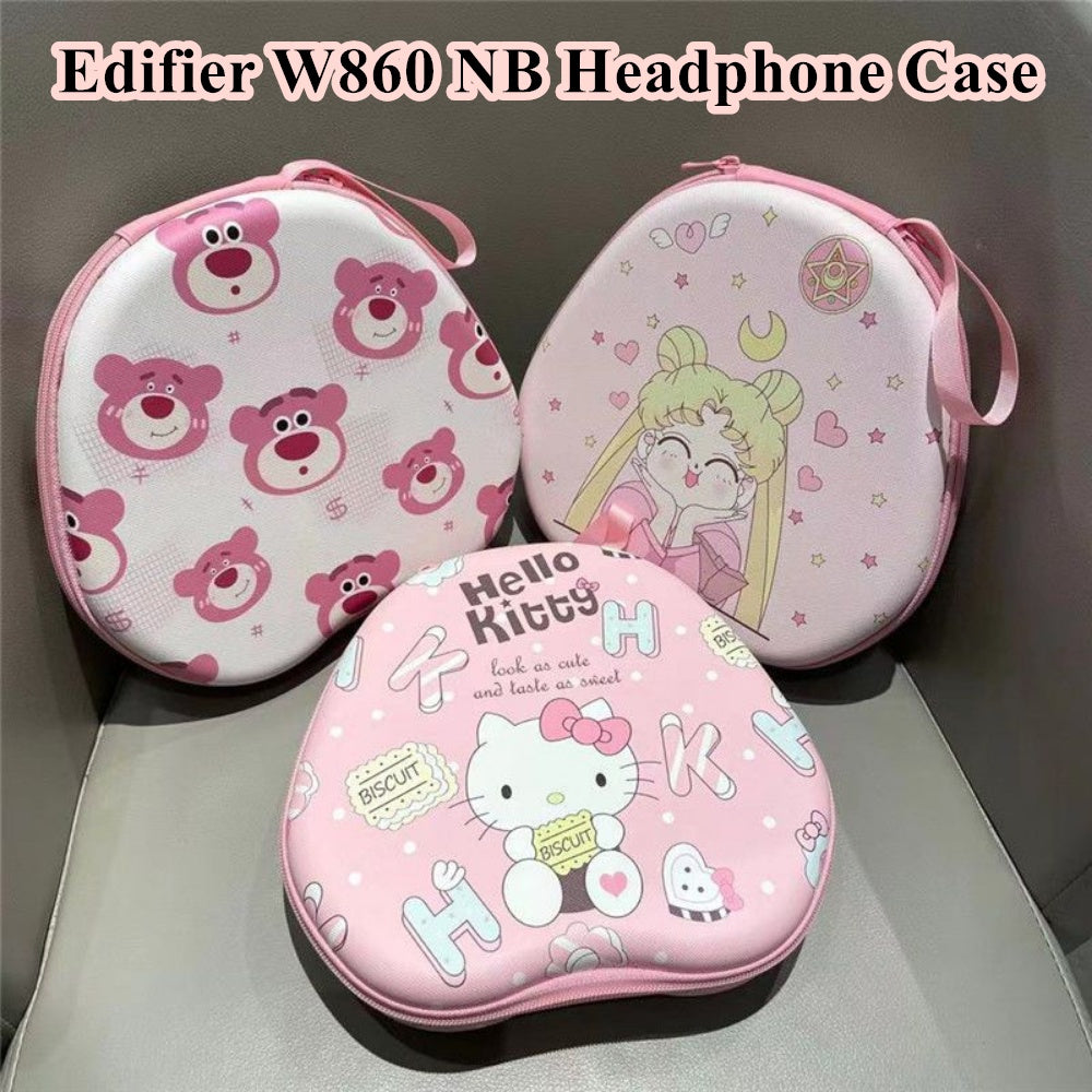 For Edifier W860 NB Headphone Case Cartoon Creative Patterns Headset Earpads Storage Bag Casing Box