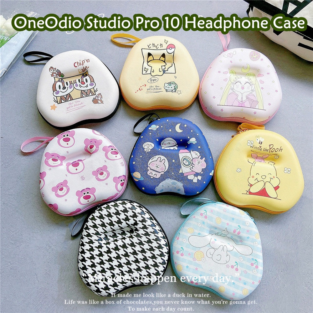 For OneOdio Studio Pro 10 Headphone Case Cartoon Creative Patterns Headset Earpads Storage Bag Casing Box