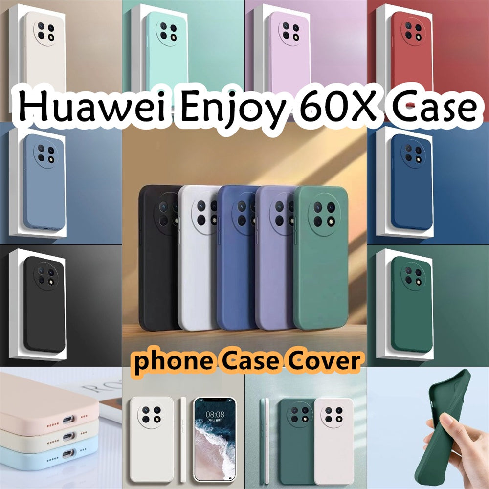 For Huawei Enjoy 60X Cover Drop and wear resistant Silicone Full Case Classic Simple Solid Color Phone Case Cover