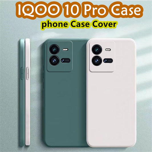 For IQOO 10 Pro Cover Drop and wear resistant Silicone Full Case Classic Simple Solid Color Phone Case Cover