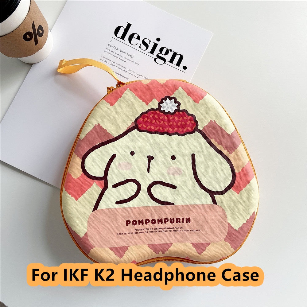 For IKF K2 Headphone Case Cartoon Creative Patterns Headset Earpads Storage Bag Casing Box