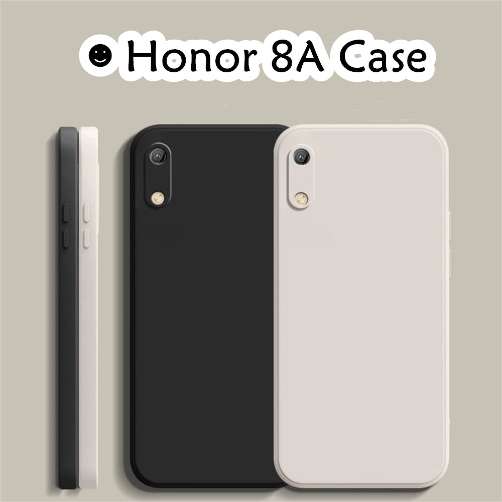 For Honor 8A Cover Drop and wear resistant Silicone Full Case Classic Simple Solid Color Phone Case Cover