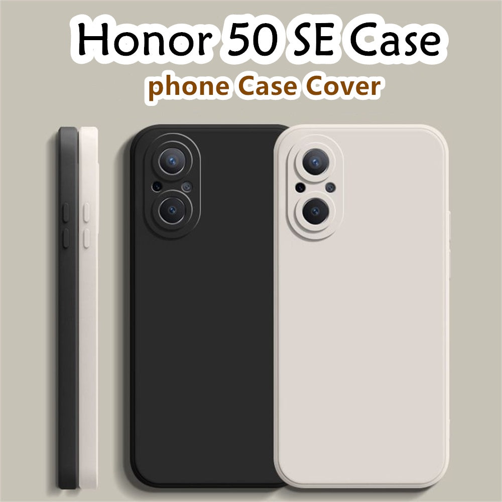 For Honor 50 SE Cover Drop and wear resistant Silicone Full Case Classic Simple Solid Color Phone Case Cover