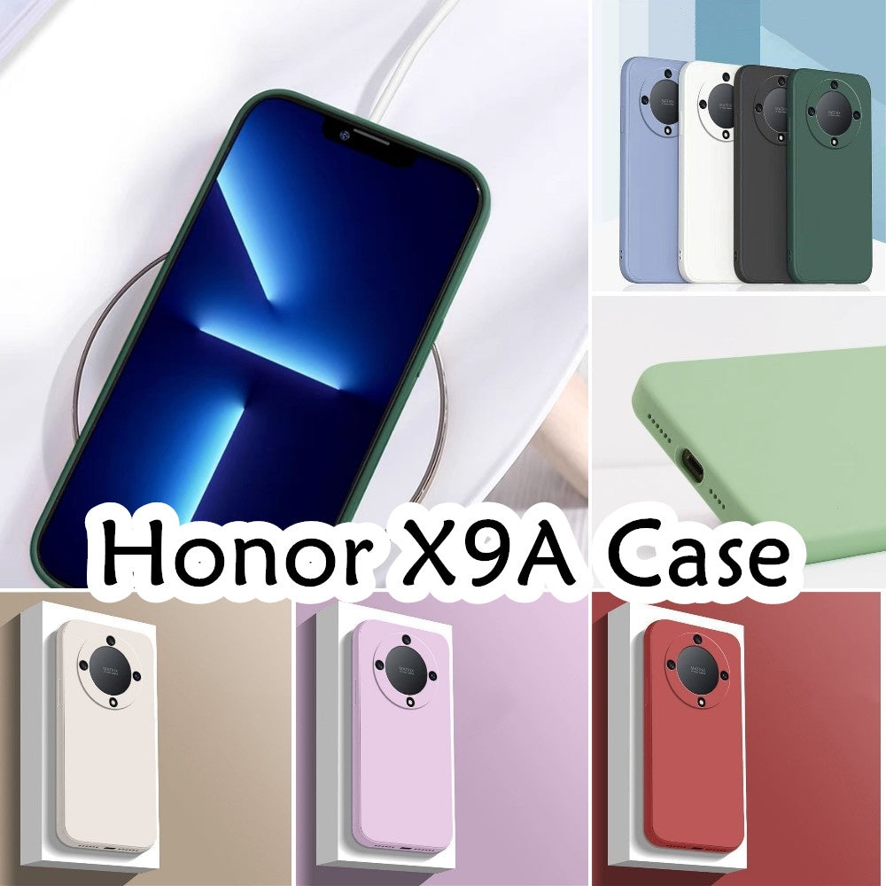 For Honor X9A Cover Drop and wear resistant Silicone Full Case Classic Simple Solid Color Phone Case Cover