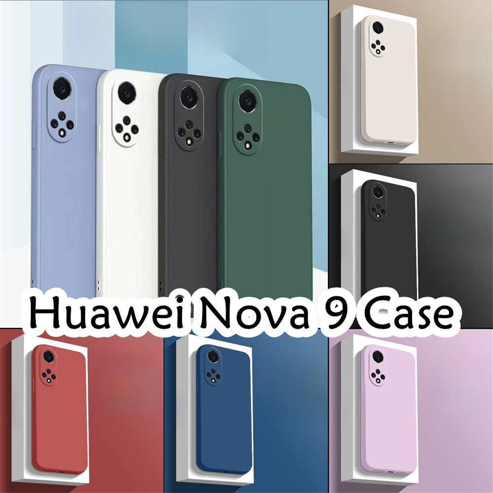 For Huawei Nova 9 Cover Drop and wear resistant Silicone Full Case Classic Simple Solid Color Phone Case Cover