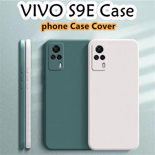 For VIVO S9E Cover Drop and wear resistant Silicone Full Case Classic Simple Solid Color Phone Case Cover