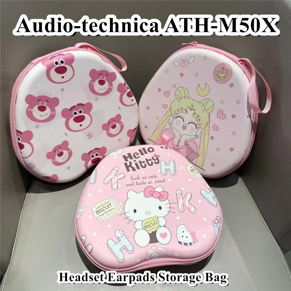 For Audio-technica ATH-M50X Headphone Case Cartoon Creative Patterns Headset Earpads Storage Bag Casing Box